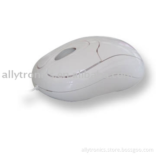 White Mini Optical Mouse in white
